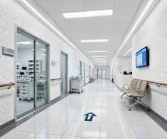 Healthcare tile flooring