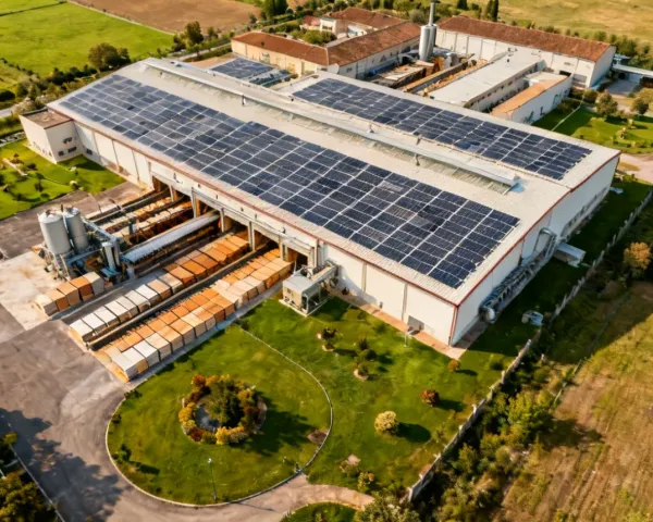 Marazzi sustainable production facility with solar energy